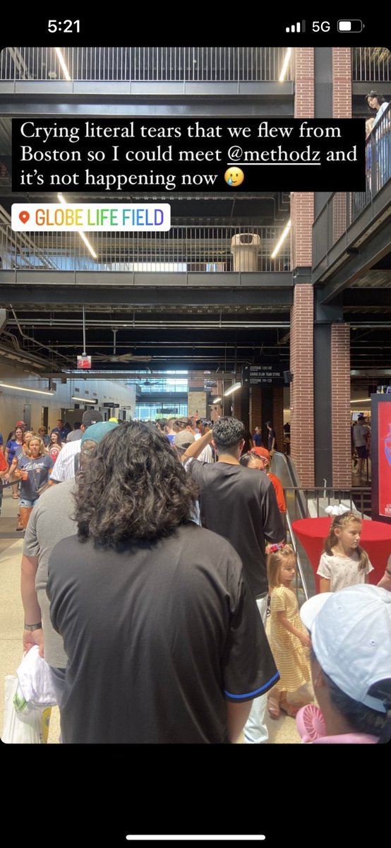 bkalucki's tweet photo. @Rangers breaking my fiancées heart cutting off the line before we got to meet @Methodz 🥲 https://t.co/zrzQYb0hLo