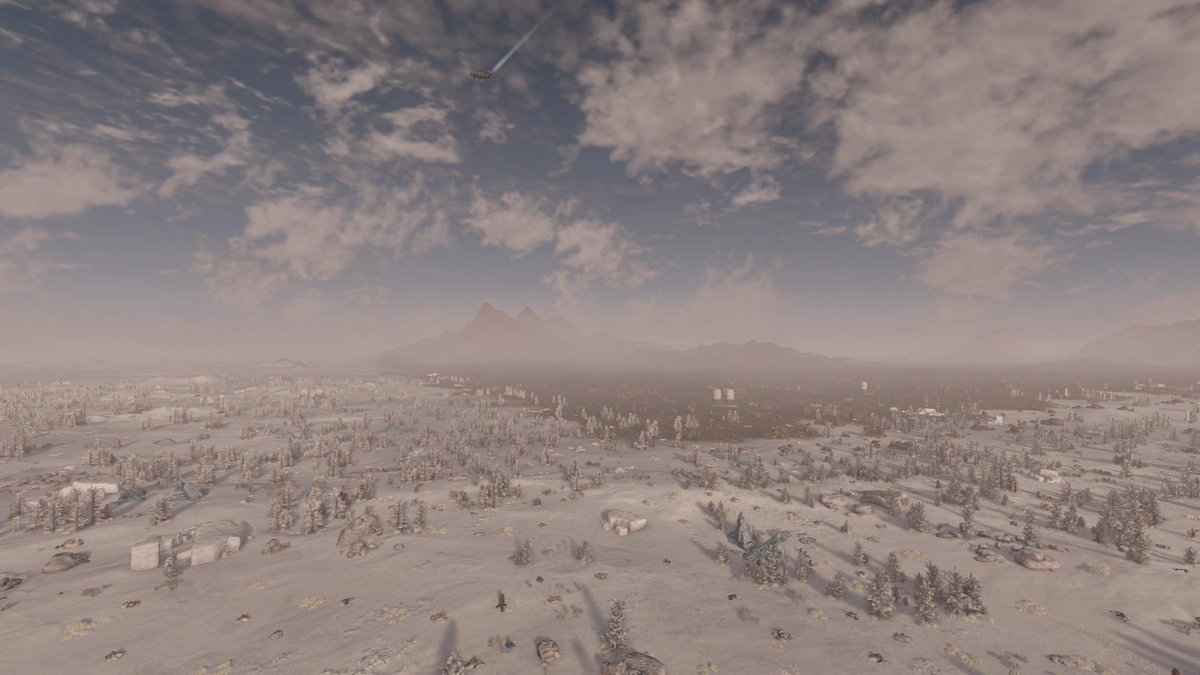 SynthPotato's tweet photo. Tiles in Starfield are FINALLY confirmed as fully connected, which means the following and this is how the system actually works:

- In theory, you can run around a planet by selecting the next over tile after hitting a boundary
- Planet surfaces are real entities that actually exist and connect despite the boundaries 
- You can see cities from adjacent Tiles 
- Tiles are basically pixel sized on the planet map, making it a bit difficult to accurately move across them 
- Removing the boundaries via mods allows you to move into the next tile but results in the game crashing due to possibly overloading its memory with too many areas 
- Each tile is massive, about Skyrim map sized 
- Geography of planets is identical between all players but the generated points of interests are not