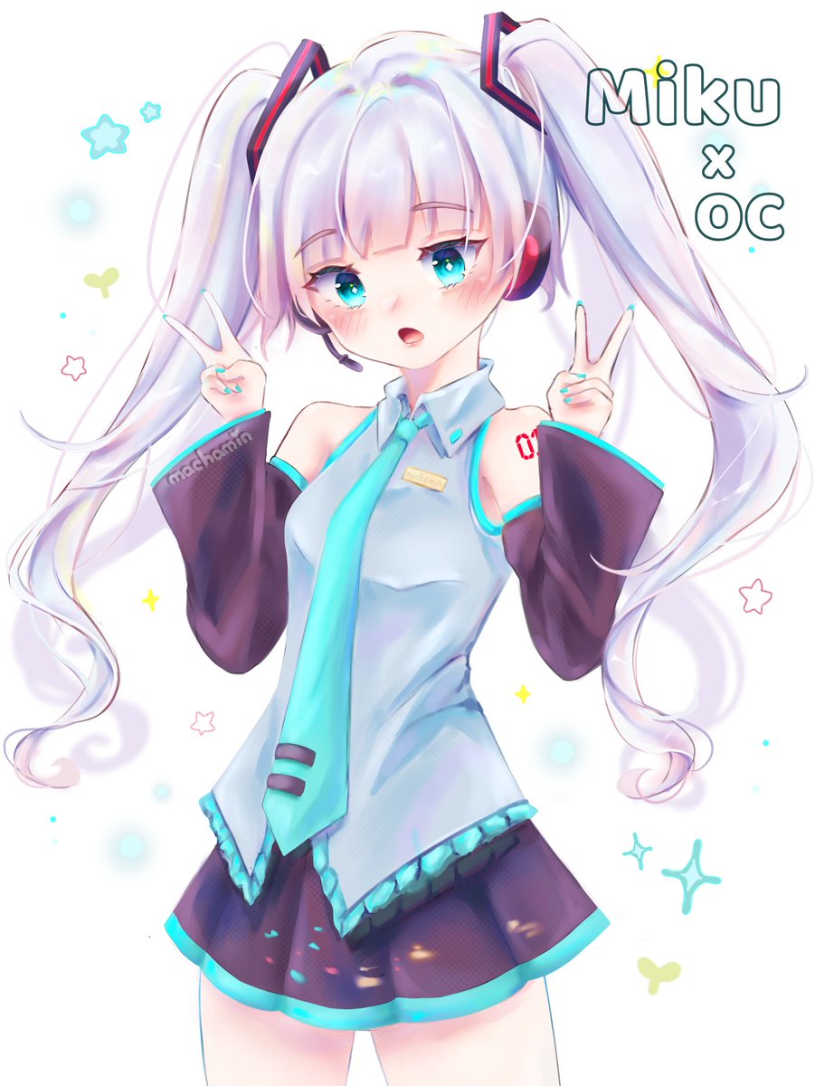 Machamitz44's tweet photo. 𝙈𝙞𝙠𝙪 𝙭 𝙊𝘾🐰🌙
Miku x OC collab on ig 🌱
#hatsunemiku #mikuhatsune #mikuxoc #mikuday #illustration #イラスト #oc #artcollab https://t.co/UFdUl1JGds