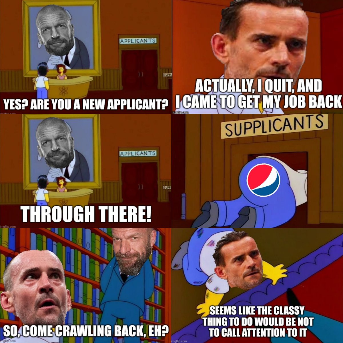 Luke__Duke__'s tweet photo. Don't do it @TripleH.. @SimpsonsWWE 
CM Punk https://t.co/pbbxD82Ofn