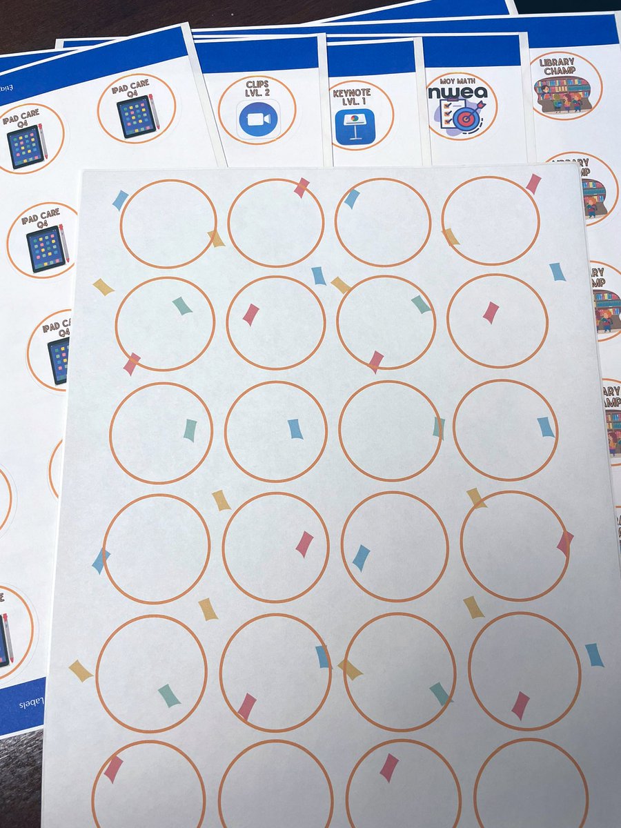 mspuente17's tweet photo. So excited to show these to my class tomorrow. They have been waiting for me to finish making the badge stickers for them to earn. Never thought I’d use so many #AveryLabels. https://t.co/YhxJYZu7dO