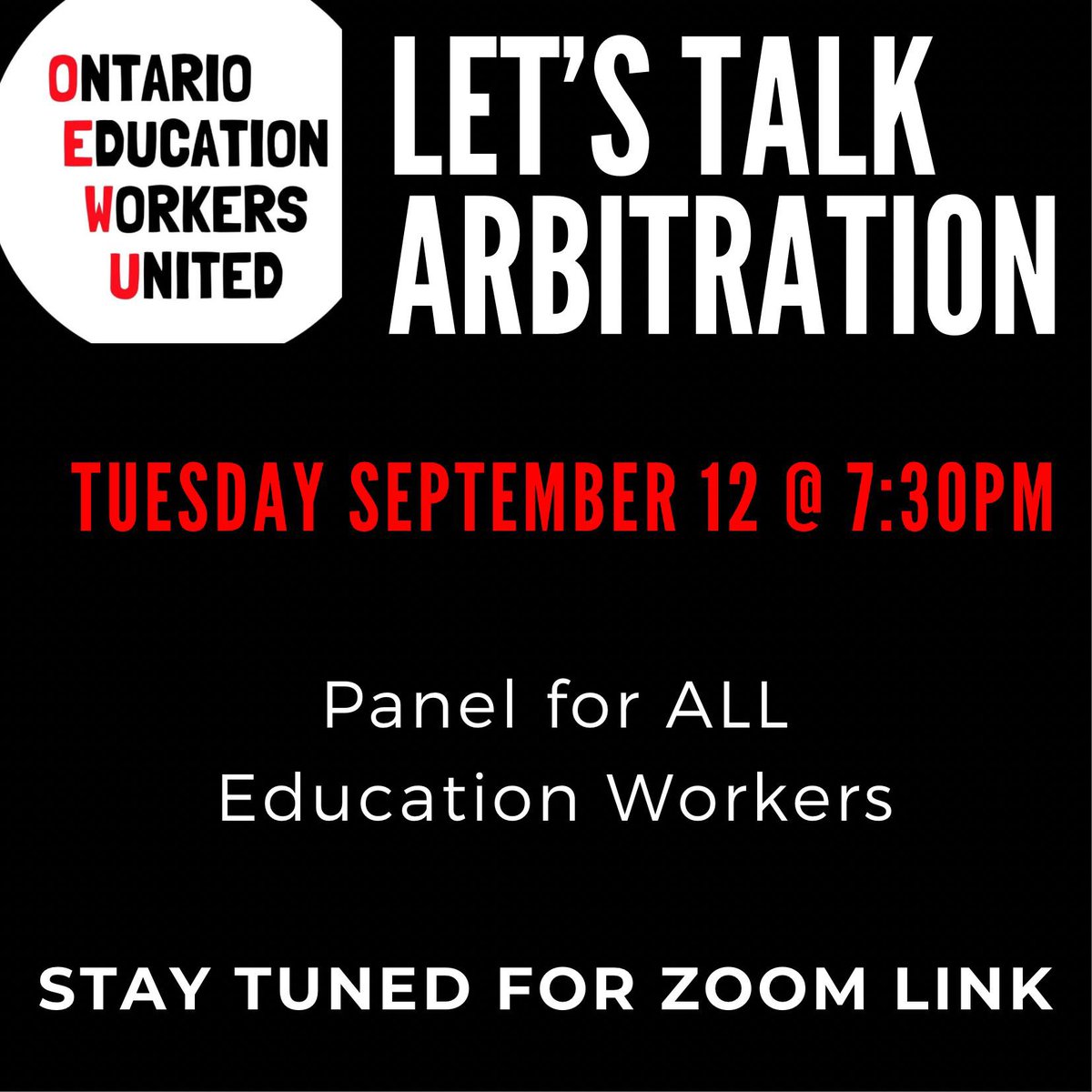 Ontario Education Workers. Let’s talk. More details coming soon.