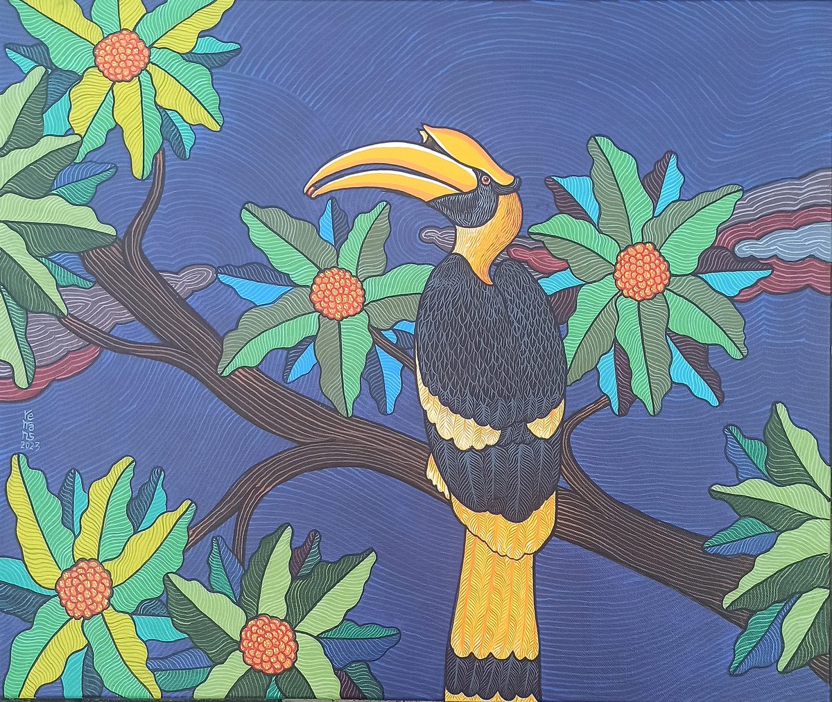 remansart's tweet photo. "Hornbill" commission work
Acrylic on canvas

#acrylicpainting #painting #naturestudy  #hornbill #strecthedcanvas #westernghats #newstyle #commissionwork #resort #plantationresort https://t.co/DCA47etwyG