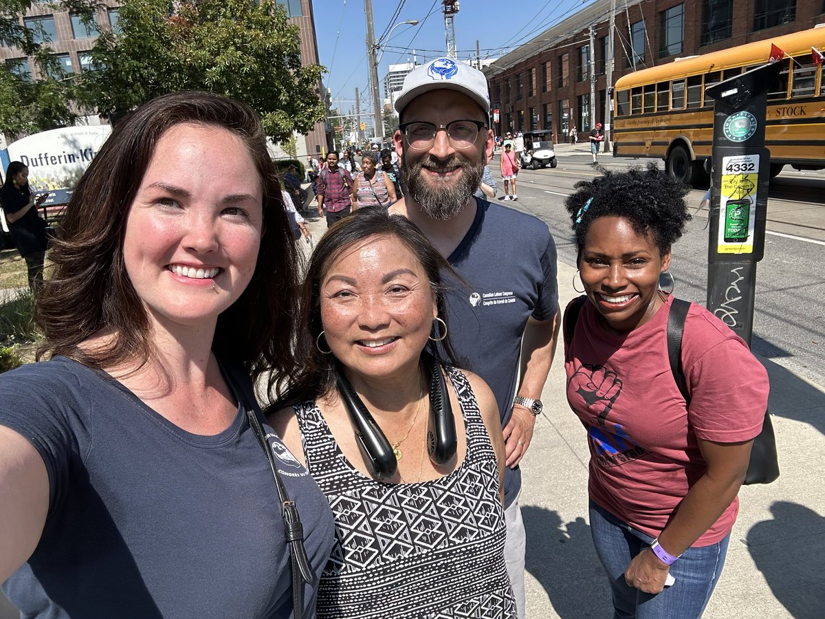HeatherLens_'s tweet photo. Happy Labour Day!!!
🎉✊🏿✊🏽✊🏾✊🏻✊🏼🎉

Brought to you by the blood, sweat and tears of #workers over the decades. Fighting for our rights, fighting for equality, fighting for social justice.

Rolling with @torontolabour’s Labour Day Parade.

#Unions #LiftingEveryoneUp #LabourDay2023 https://t.co/rMCCJl2XJ9