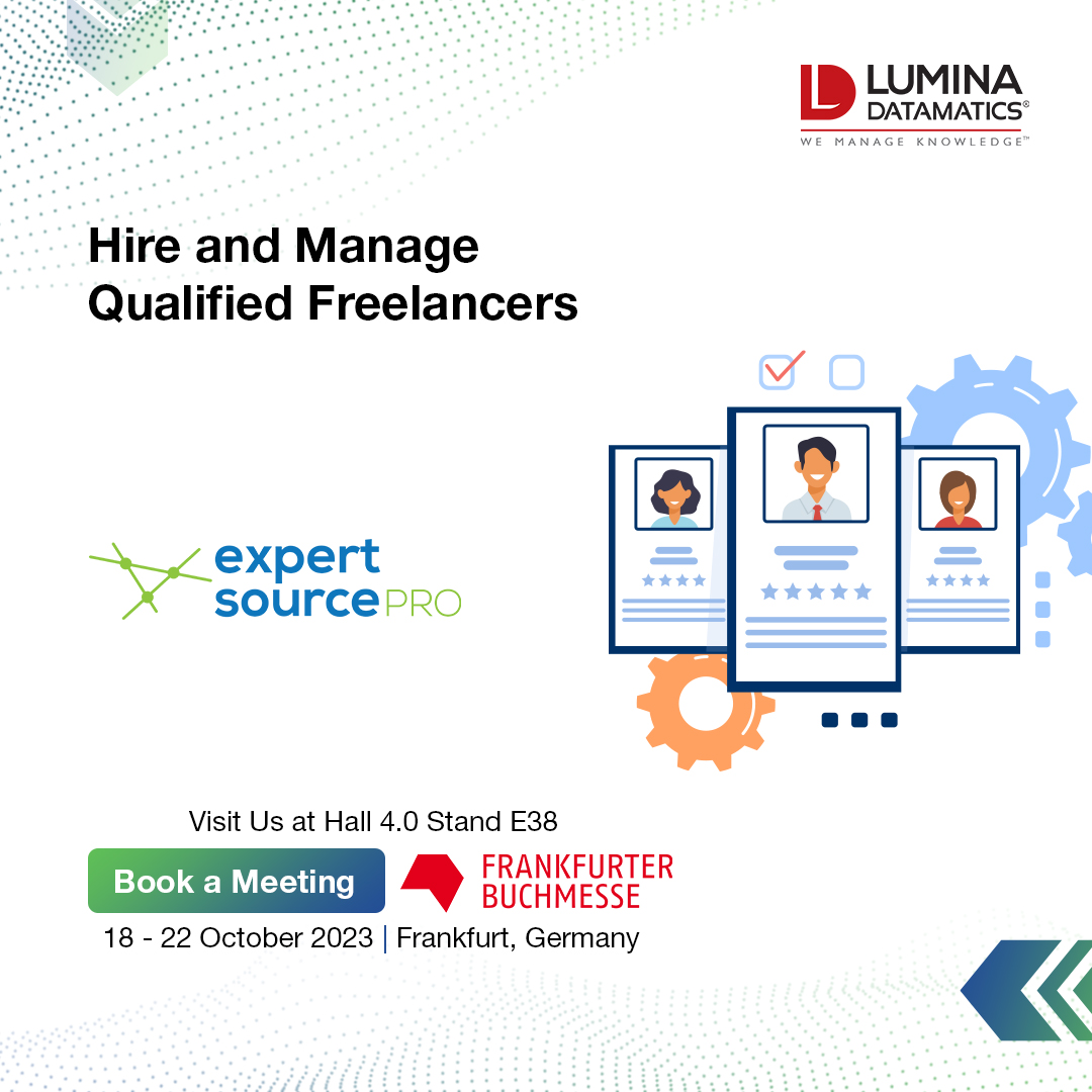 LDatamatics's tweet image. #ESPro is #LuminaDatamatics' human capital management system that connects businesses to experienced content professionals and SMEs, including writers, copyeditors, proofreaders, indexers, designers, artists, programmers, and more.

Visit: shorturl.at/axBX1 

#FBF2023