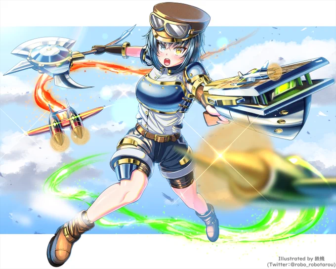 #9月になったのでフォロワーさんに自己紹介しようぜ 基本的にはメカをデザインしたり描いたりしています!(美少女キャラもたまに描く!) 