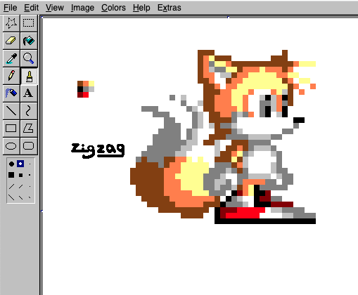 Zigzag141414's tweet photo. I'VE DONE IT AGAIN‼️
Classic Tails pixel by painfully slow pixel on ms paint.
🦊
like + rt appreciated
reply if i should draw Knuckles next‼️
#TailsTheFox #ClassicTails #sonicfanart #tailsfanart
#TailstheFoxfanart #art https://t.co/NZz7N74Utw