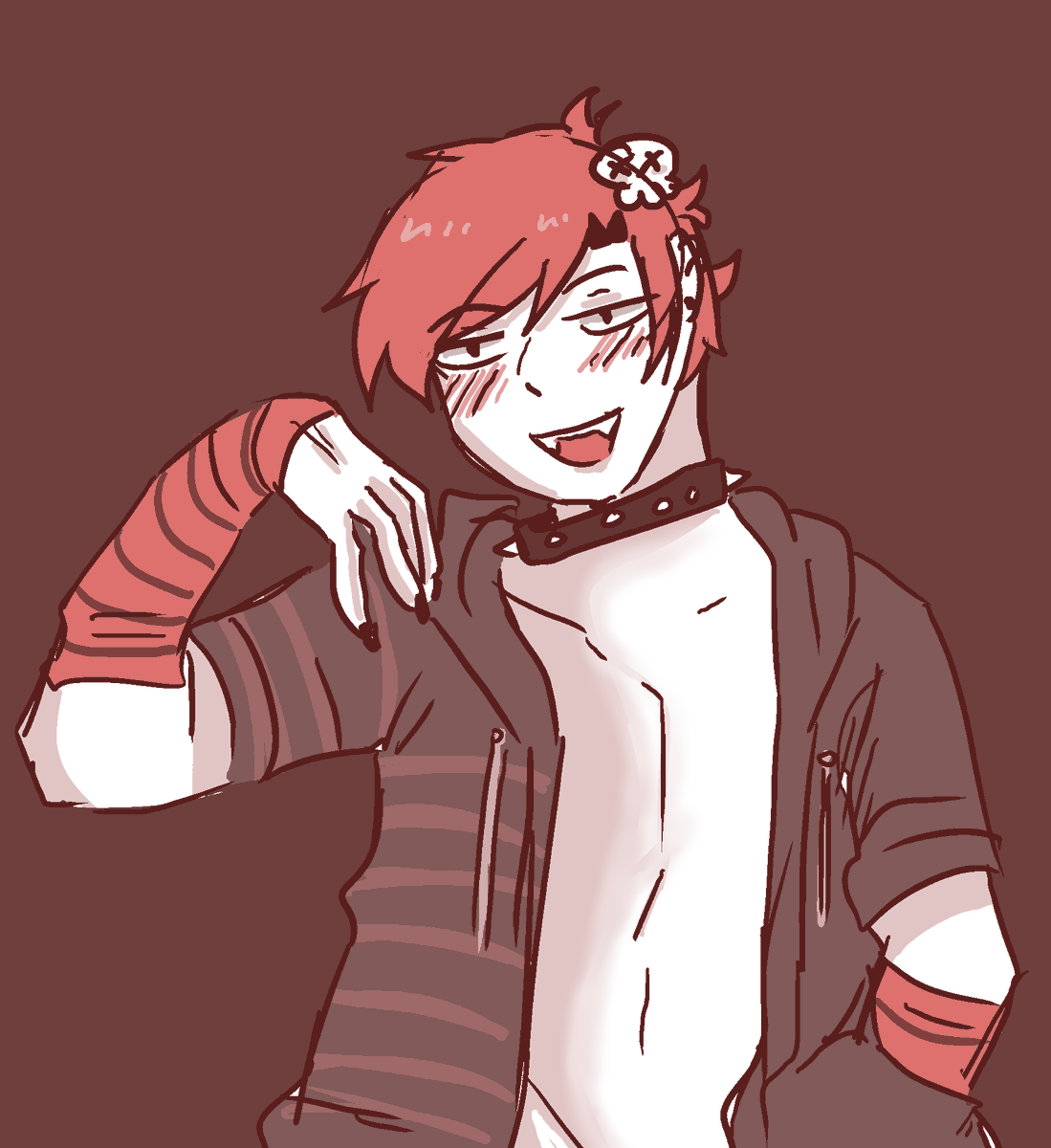 onlylowercase's tweet photo. @SairiChie @icanartsorta [art by me] My oc El!! He's a magician who is partially possessed by a few spirits [who sometimes take control of him] He is chaotic and simply does whatever he thinks would be entertaining.
[Thanks for the chance!] https://t.co/0LonTyvFUl
