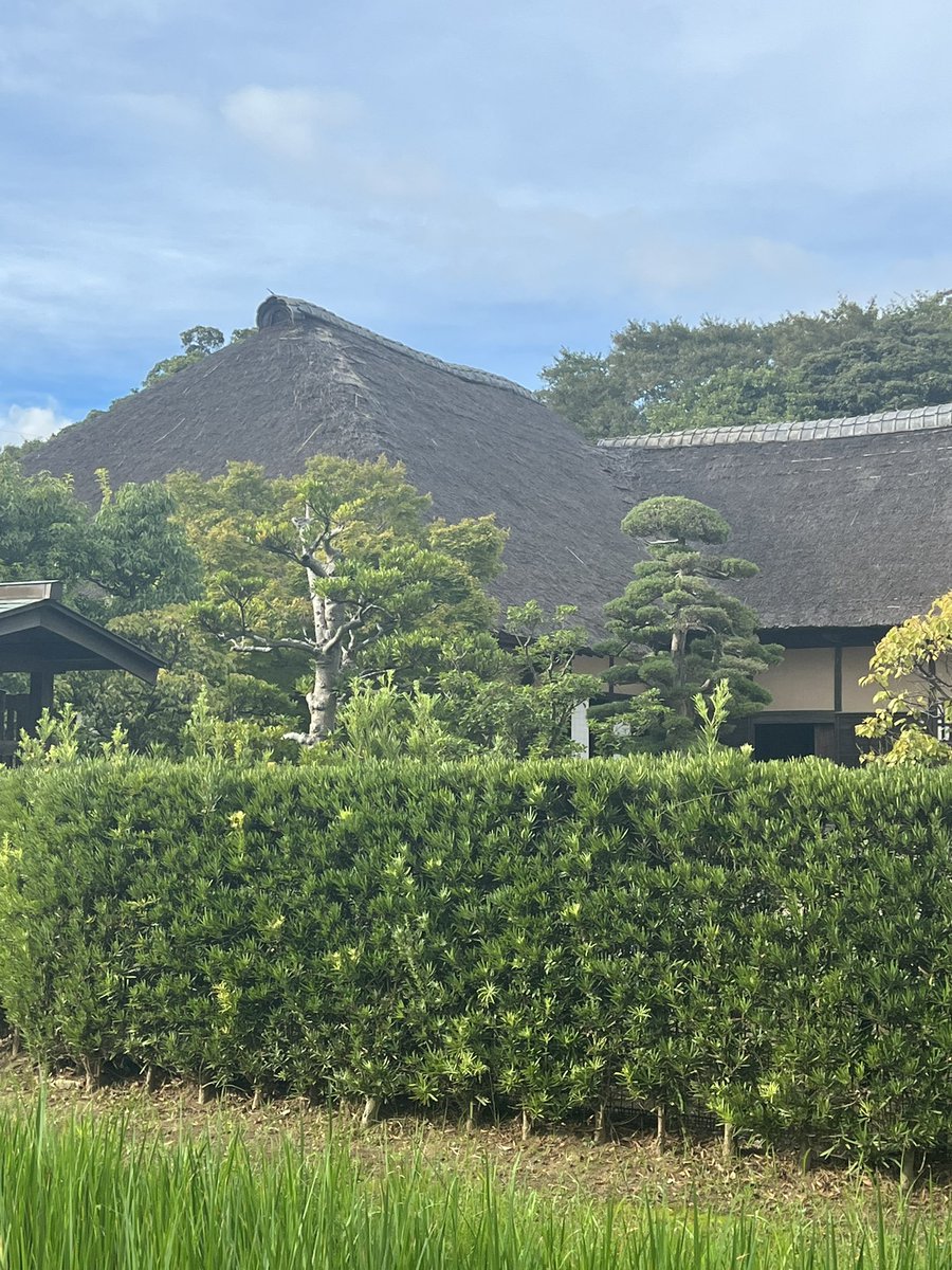 we_factory's tweet photo. 自宅から歩いて10分ほどの公園の���角にある文化財にもなっている古民家

縁側でしばらくの間のんびりと過ごしました

剣道に行けなくなってしまったので休日の夕方の過ごし方を模索中です https://t.co/aKr0Fb62wr