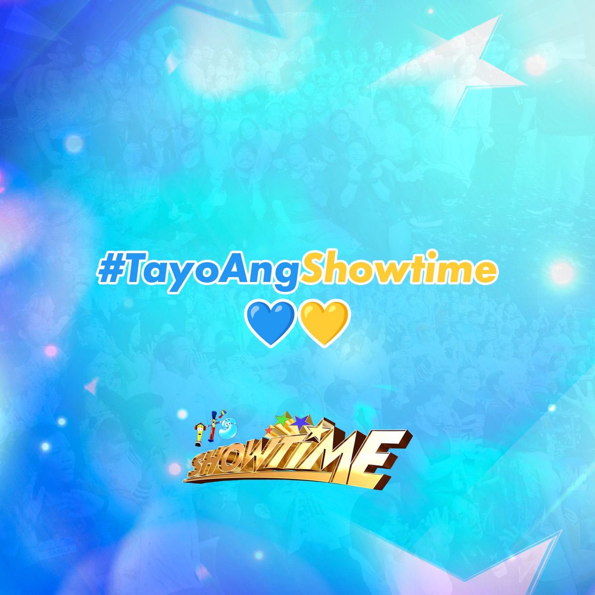 ABSCBNpr's tweet photo. Kami, kayo, #TayoAngShowtime 💙💛 https://t.co/tGNkj5CSzq