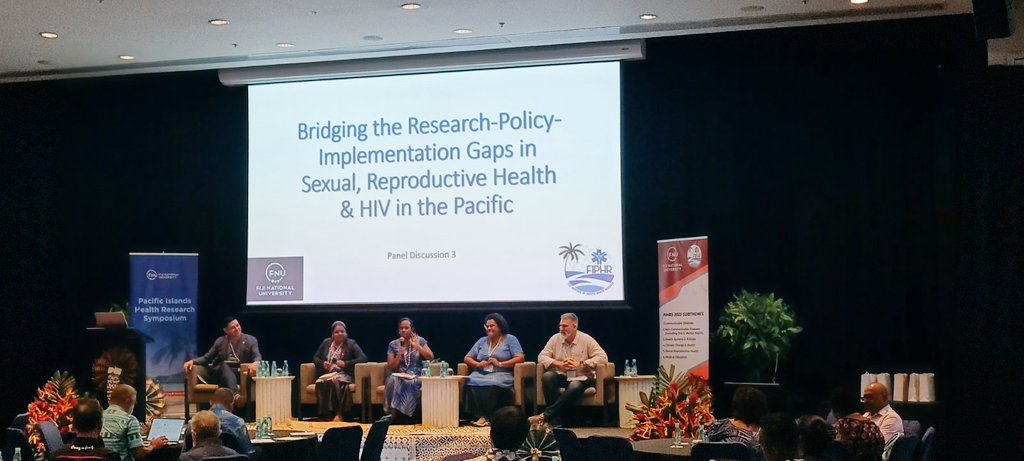 The  second #panel discussion on #Bridging the #ResearchPolicy Implementation gaps on #SexualReproductiveHealth &amp; #HIV in the #Pacific
#PIHRS2023 
#Impactful #BeyondtheRegion 
<a href="/rachelrama07/">Rachel</a> #DrJasonMitchell #DrLitiaNarube #DrChristopherFox