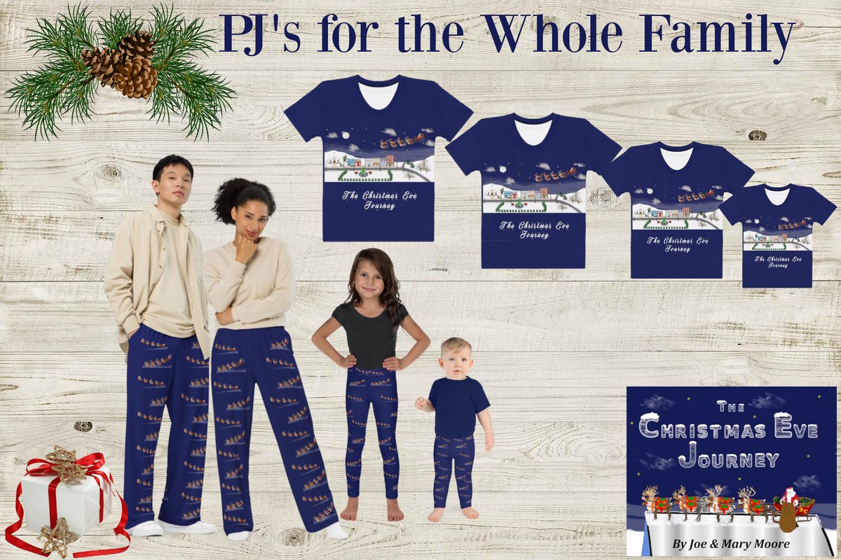 santaunplugged's tweet photo. We are so excited! My lovely wife just designed an entire clothing line for our award-winning, copyrighted Christmas book, "The Christmas Eve Journey," for the whole family! Check out all the new goodies we have added (15 today, alone) at Santa's Magic Chest on Etsy! https://t.co/ldS9ckCmD6