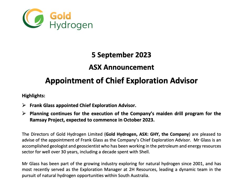 Gold Hydrogen Ltd tweet media