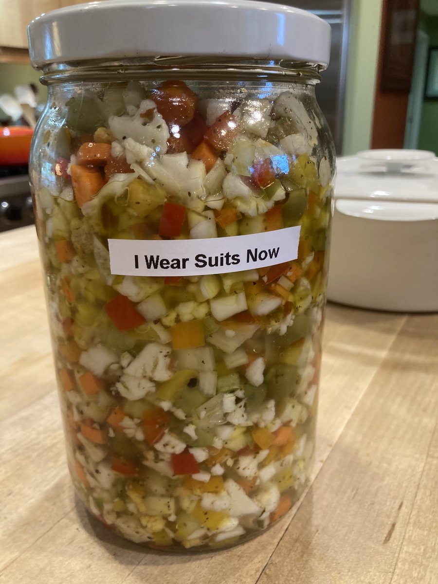 F_Crouter's tweet photo. Today’s Regional Meat Sandwich condiment: house-made giardiniera. Mise for our Chicago beef sandwiches @TheBearFX https://t.co/uqk44eLmyp