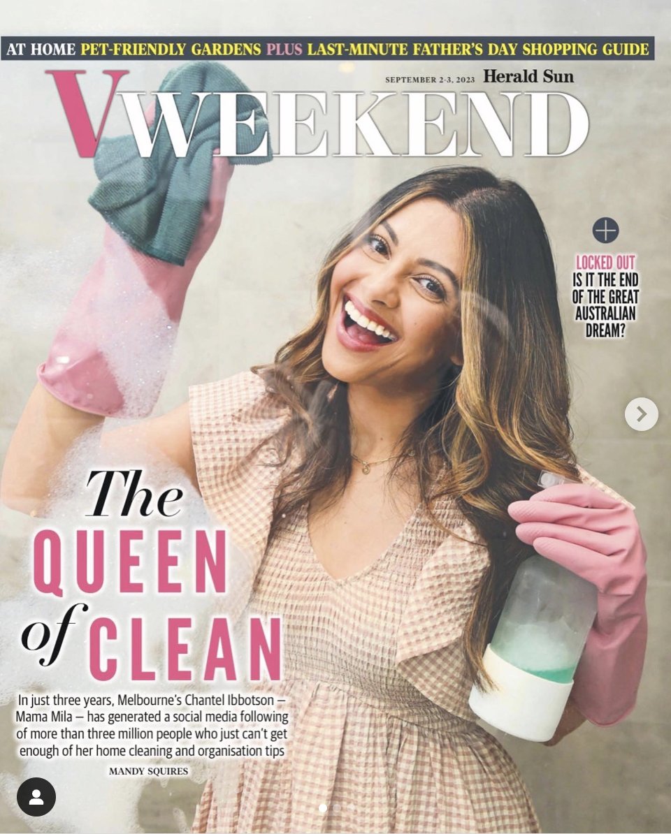 Did you catch Chantel Mila on the cover of the Herald Sun weekend mag? After years of sharing her top home-cleaning hacks online, Chantel (aka Mama Mila) has compiled all of her best-practice tips and tricks to help you to create your dream home space: heraldsun.com.au/lifestyle/vwee…