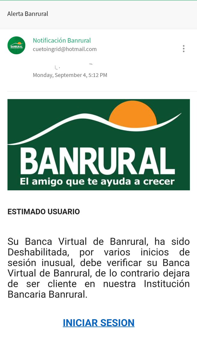 itsmeGil77's tweet photo. #ServicioSocial Ojo a esta modalidad de estafa, cabe mencionar que yo ni cuenta de Banrural tengo. https://t.co/6H0FLkb8o9