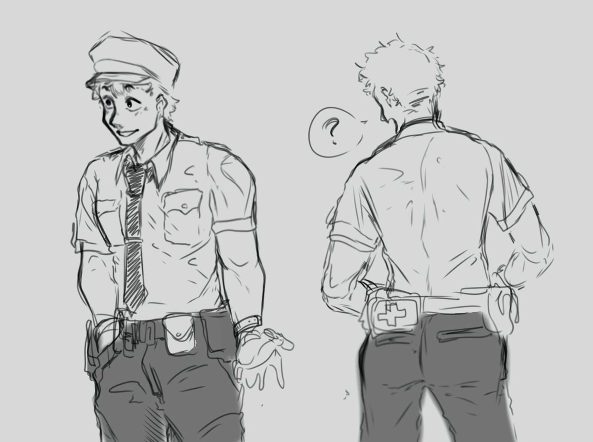 veentryx's tweet photo. Officer?
.
.
(Genuinely inspired by zoro's back in the live action ehe~) https://t.co/RsDkb9V2tR