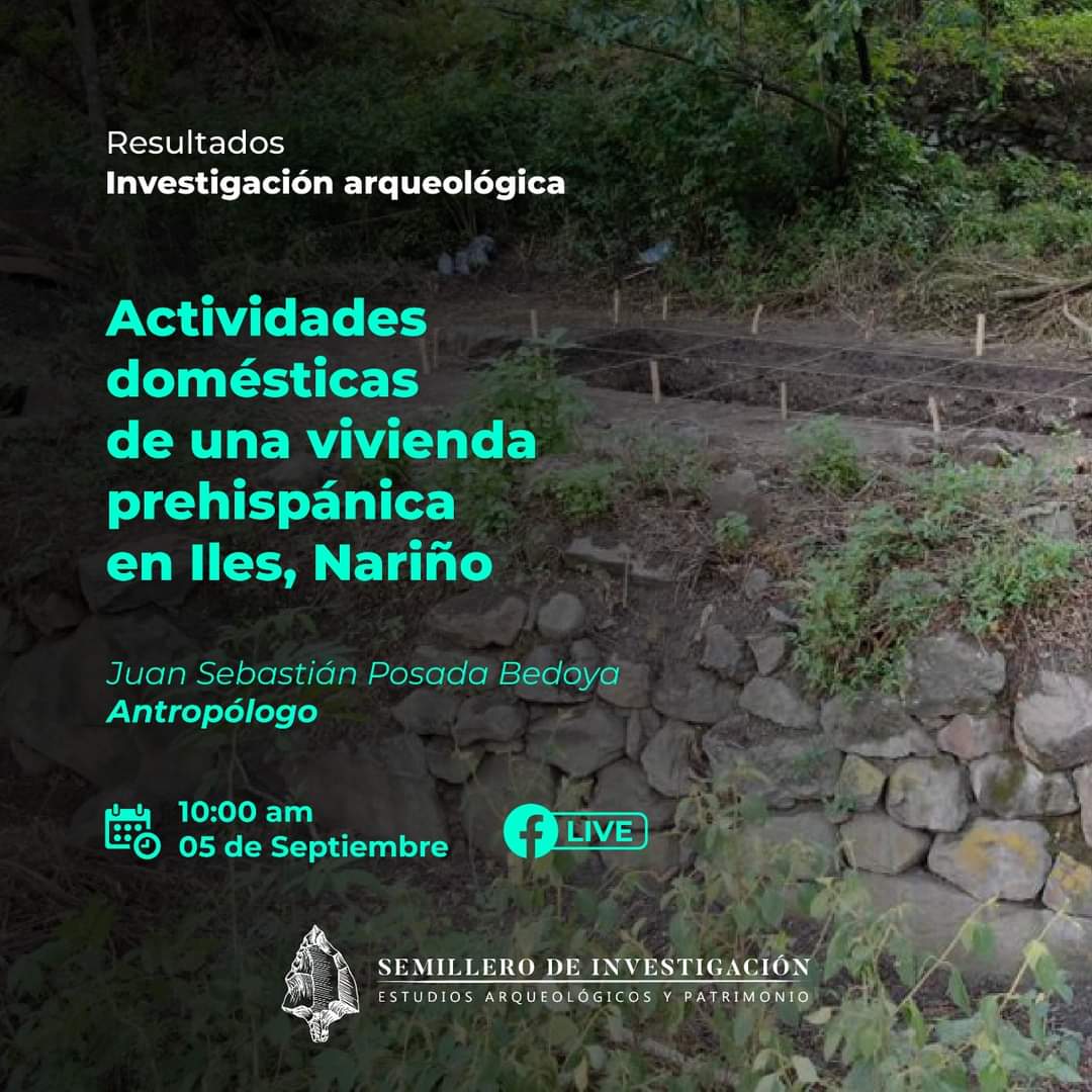 ACOARQ_'s tweet photo. Les compartimos la invitación a la presentación de la investigación: "Actividades domésticas de una vivienda prehispánica en Illes, Nariño" de Juan Sebastián Posada. 
Será mañana por este link:
https://t.co/UMFIc1chpa https://t.co/R0JFRvZAlh