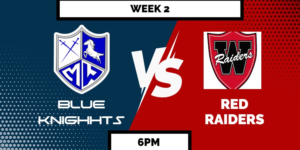WestNHfootball's tweet photo. Game #2 vs Watertown, MA Red Raiders! At home with a 6pm kick-off! #blueknights #dayandknight https://t.co/LDqO91hHFe