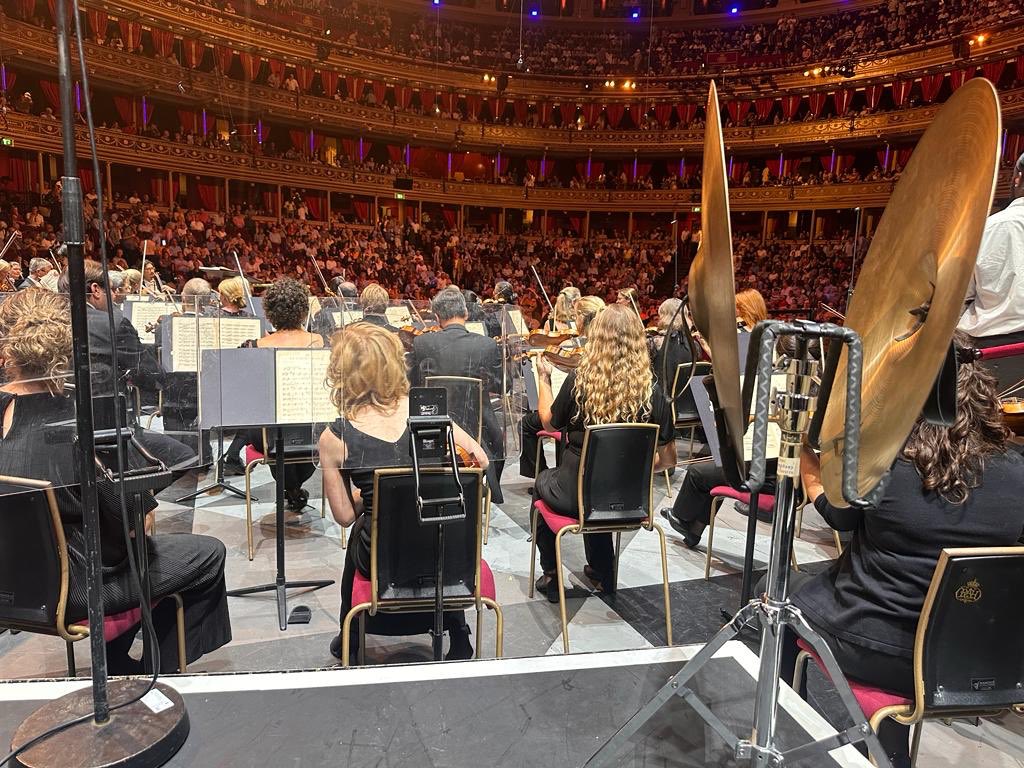 BBCPhil's tweet photo. Last night’s @auroraorchestra Rite of Spring @bbcproms from memory was mightily impressive but tonight the @BBCSO percussion section did all 85 minutes of Bruckner’s 8th Symphony from memory too!  🤨 https://t.co/skmGpwfWMB