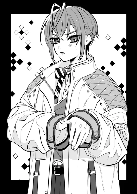 トレリド♣️🌹
🌹と彼ウェア🧪
「白衣の代わりに、と借りたけど…」 