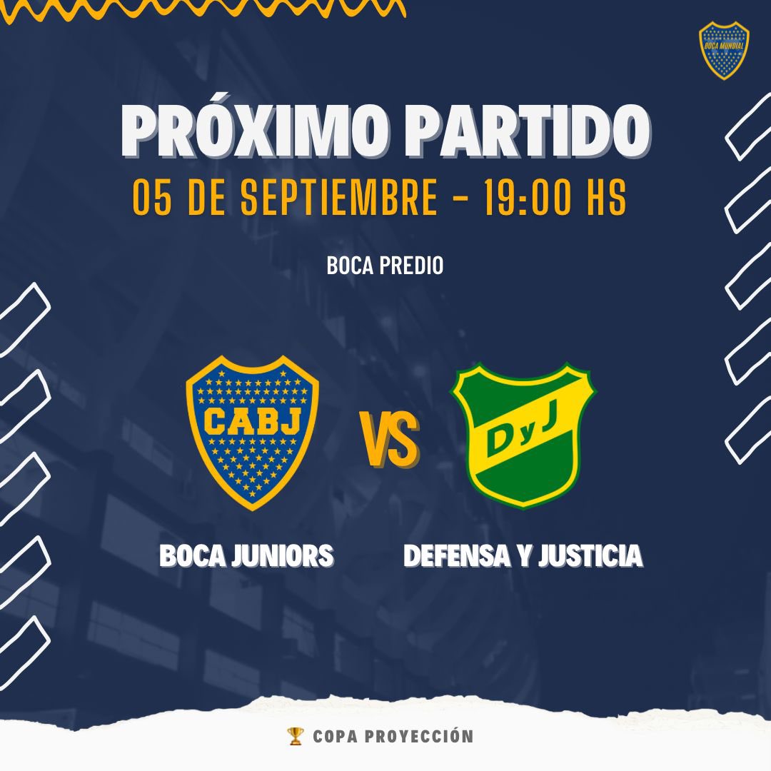 BocaMundialok's tweet photo. 🤩💪🏼PRÓXIMO PARTIDO
🏆 #copaproyeccion
🆚 Tigre
🗓️ Martes 5 de Septiembre
🕰️19:00 hs
🏟️ Boca Predio
💻 App LPF Play
#BocaJuniors #xeneize #CABJ #reservaboca https://t.co/0JfSDNa0Rl