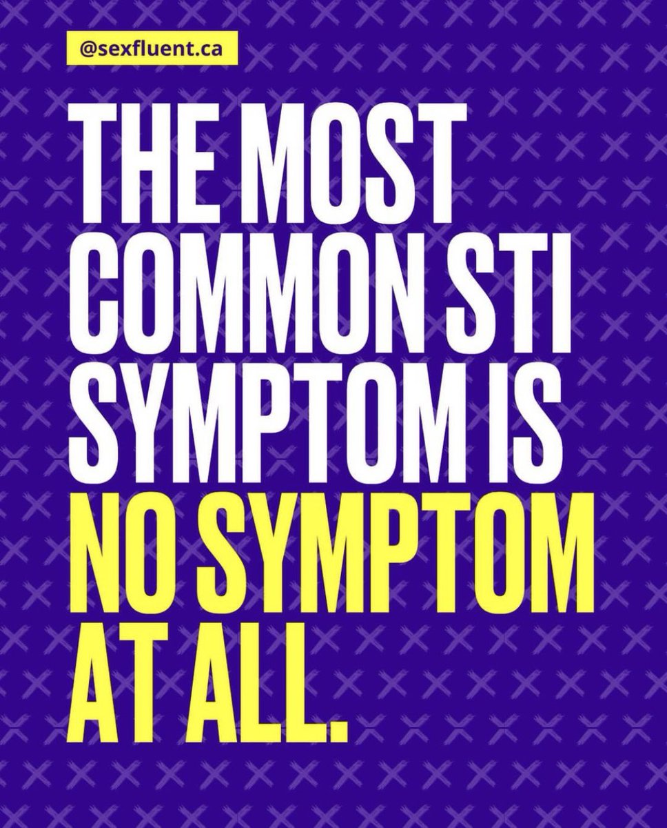 max_ottawa's tweet photo. A great reminder from our friends at https://t.co/DHdnzrDHoN ! The most common STI symptom is no symptom at all, so it’s important to stay on to of regular routine testing which includes blood work, urine, throat and rectal swabs! 📋✅

#gettested #stitesting #knowyourstatus https://t.co/sAzOwjiVcQ