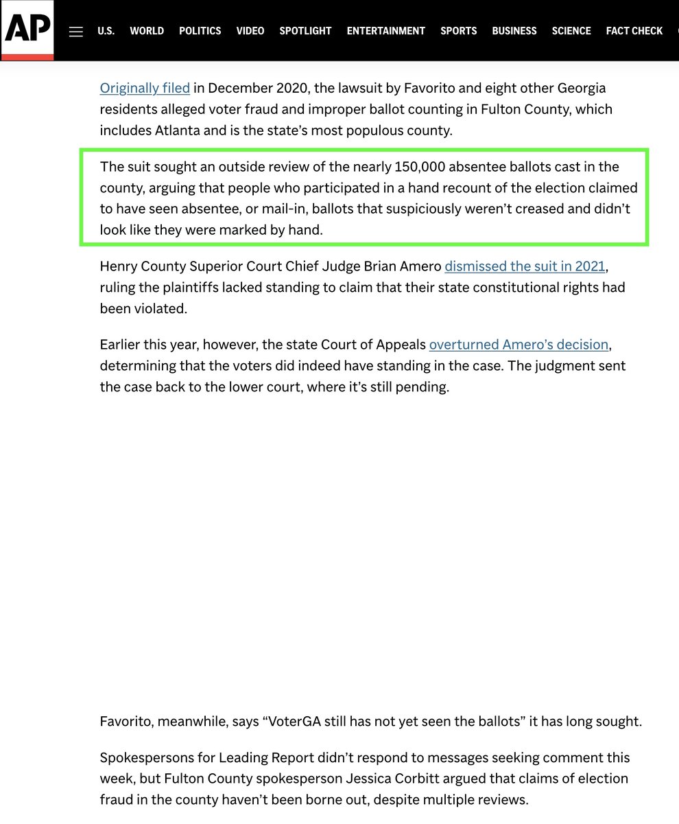 Rasmussen_Poll's tweet photo. Arizona: Preliminary AZ Senate Forensic Ballot Audit Findings - over 200,000 'non-conforming' 2020 ballots

Georgia: Court claim total of 'non-conforming' 2020 ballots still locked up - "nearly 150,000."

Pop Quiz: Who (legally) prints ballots for both Maricopa & Fulton County?