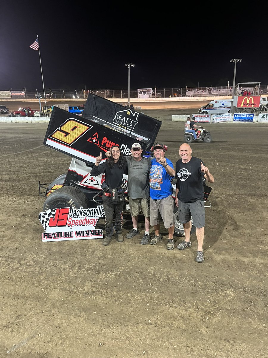 We went to Jacksonville Speedway, Emilio started 6th in the heat and ran 2nd.  This made him high point driver for the night.  Emilio started on the pole of the A feature.  Emilio passed for the lead on the 12th lap and led rest of the way.  
Thanks to everyone that helped