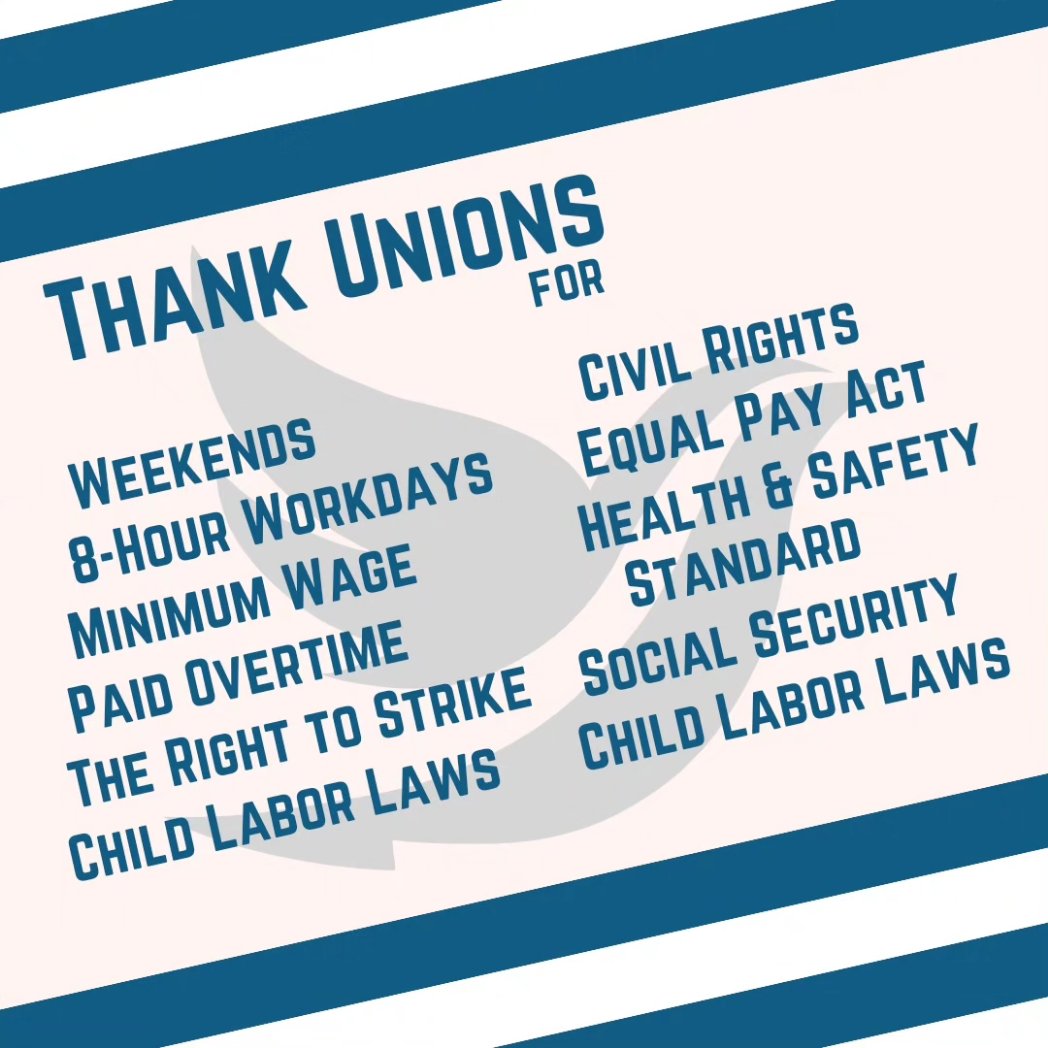 Happy Labor Day! A reminder that Labor is the true creator of Wealth, not bosses and CEOs. Workers run the world and will continue to make the world better! Today we celebrate those that really make every day possible. #LaborDay