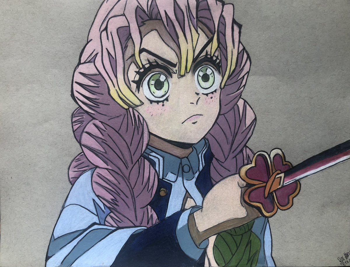 wfraeahna's tweet photo. my demon slayer hashira drawings are finally done pt. 1!! 
#demonslayer  #giyutomioka #giyu #MitsuriKanroji #mitsuri #gyomei #gyomeihimejima #obanai #obanaiiguro https://t.co/9Yim410foA