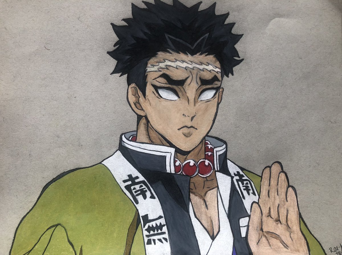 wfraeahna's tweet photo. my demon slayer hashira drawings are finally done pt. 1!! 
#demonslayer  #giyutomioka #giyu #MitsuriKanroji #mitsuri #gyomei #gyomeihimejima #obanai #obanaiiguro https://t.co/9Yim410foA