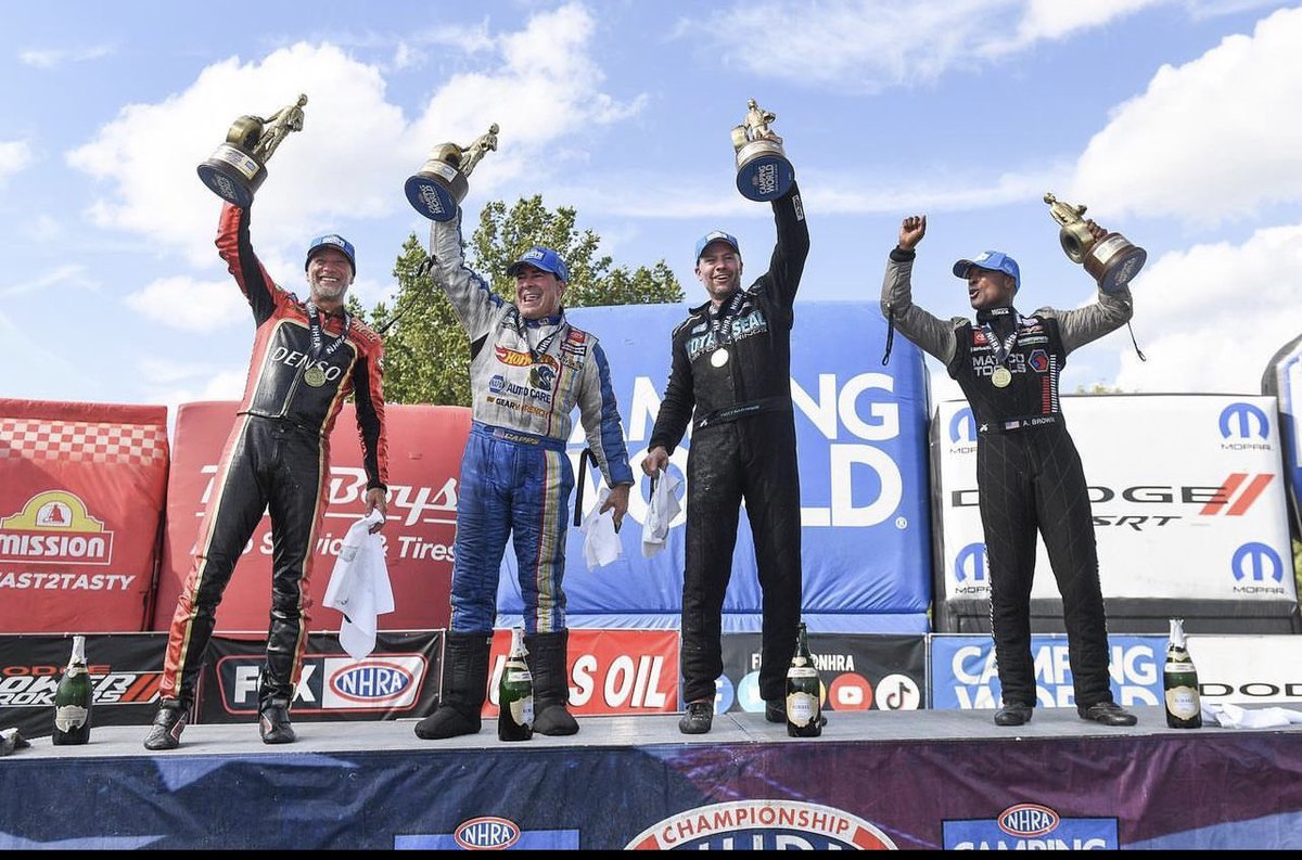 Congratulations to all the winners of the US Nationals and a HUGE congratulations to Matt Hartford. You had a fierce car all weekend, and you took that No. 1 qualifier all the way to the winners circle! @SealTotal @GETTRX @NHRA #ProStock #USNats #BigGo #NHRA