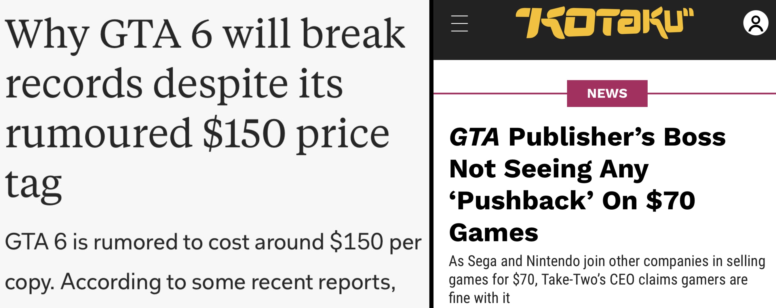 GTA 6 Trailer Countdown ⏳ on X: Rumors of GTA 6 costing $150 per copy are  false, as the CEO of Rockstar's publisher has recently stated that $70 price  tag is reasonable