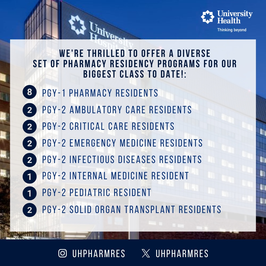 University Health Pharmacy Residency Programs tweet media