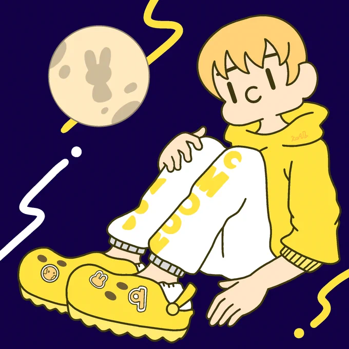 月見パーカー 
