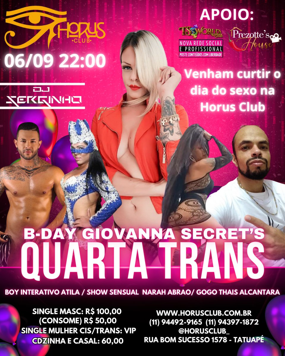 Luhtinha___'s tweet photo. Nessa quarta a noite mais badalada do Tatuapé!!!! Vem curtir na @HorusClub1578 a noite trans mais gostosa da São Paulo!!!!! https://t.co/Bdampdl18r