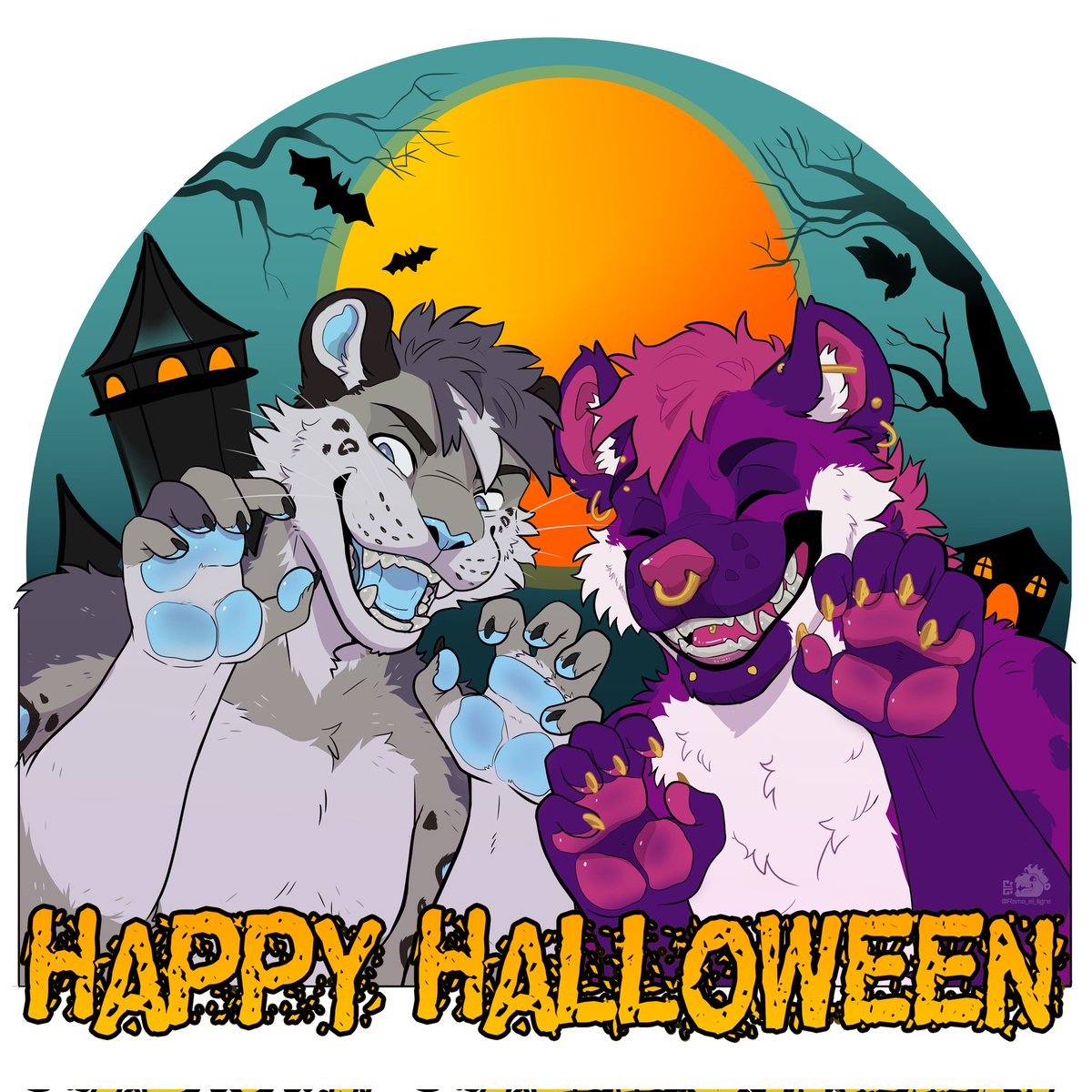 Rama_el_ligre's tweet photo. New Halloween ych finished! https://t.co/x8illFA3tY