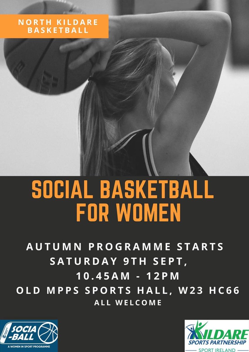 social basketball starts Saturday, 9th Sept, in Maynooth <a href="/KildareSP/">Kildare Sports Partnership</a> <a href="/BballIrl/">Basketball Ireland</a> <a href="/LiffeyChamp/">Liffey Champion</a>