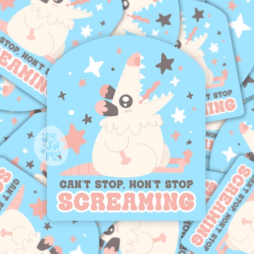I just received Can't Stop Won't Stop Screaming Sticker by Jushmu from VinnyWestside212 via Throne. Thank<a href="/tag/throne"class="tags"><span>#throne</span></a><a href="/tag/wishlist"class="tags"><span>#wishlist</span></a>