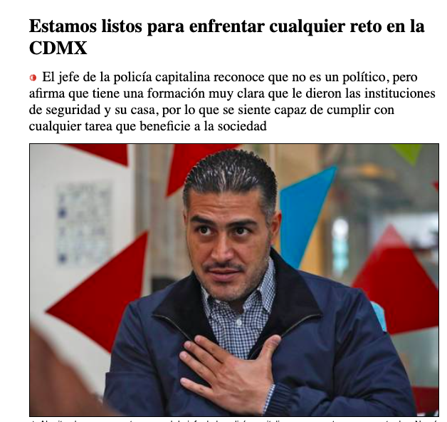 temoris's tweet photo. #Ayotzinapa
Omar García Harfuch se dice "listo para enfrentar cualquier reto en la ciudad", como podría ser la jefatura de Gobierno de Ciudad de México. Y lo hizo en La Jornada, en una de esas entrevistas en las que el reportero hace como que pregunta porque no quiere que parezca que no preguntó... pero en realidad, ni siquiera es pregunta.

¿Qué papel tuvo en el Caso Ayotzinapa? Todo lo que OGH dice es  "yo no estuve ahí, no hice nada, no participé en las investigaciones".

El reportero lo deja repetir lo que ha repetido por años y no indaga, lo cual era su tarea. Lo deja escapar sin ningún esfuerzo. Porque OGH era hasta unos días antes el coordinador de la Policía Federal en Guerrero, una policía involucrada en los ataques contra los normalistas y hundida hasta el tuétano en asociación delictuosa con bandas criminales, y si el entrevistado dice que no hizo nada, que no participó, un periodista le hubiera preguntado por qué.

Si no participó en las investigaciones de Ayotzinapa, ¿por qué no? Él era el jefe de los agentes de la PF envueltos en el crimen. Él sabía exactamente quién era quién y qué hacía. Debe haber tenido evidencias o al menos sospechas de sus nexos criminales. Él conocía a las bandas.

Si no hizo nada, ¿por qué no, si sabía que las estructuras a su cargo estaban sirviendo al crimen organizado? ¿O sí hizo? ¿O qué andaba haciendo en lugar de tratar de limpiar el cuerpo que comandaba?

¿O también estaba involucrado?