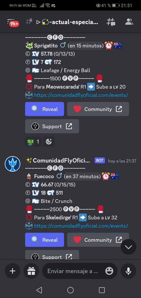 ComunidadFlyOfi's tweet image. Ya disponibles fuecoco, sprigatito y Quaxly en Pokémon GO.

Server :
discord.gg/G6ENKM42xC

Horarios e info:
comunidadflyoficial.com/events/

#Coordenadas #coord #PokemonGo #spoofer #coodinates #fly #discord #shinycheck #shiny #pokemon #spoofing #100iv #Rank1 #shiny