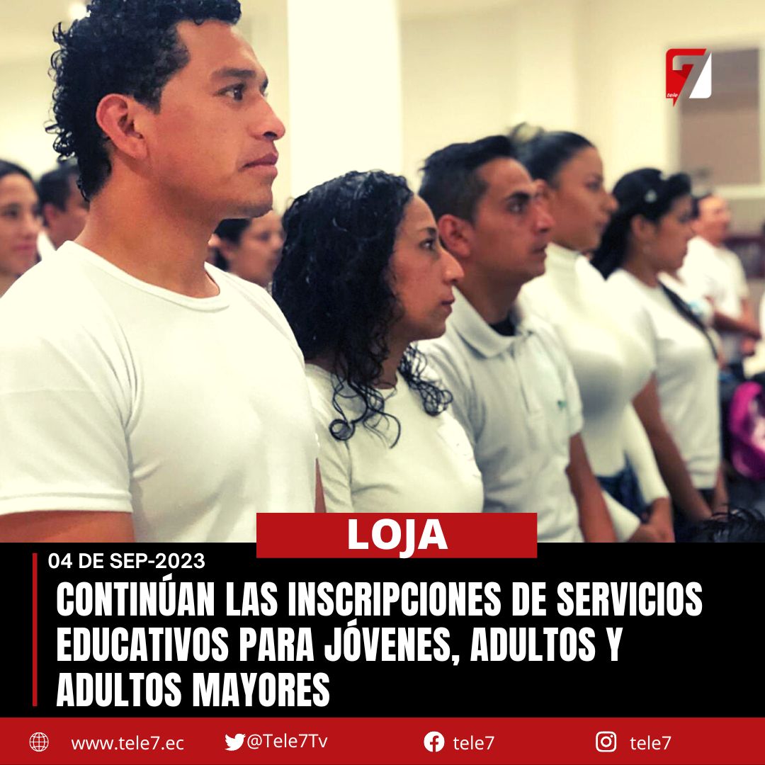 Las inscripciones para las ofertas educativas para jóvenes, adultos y adultos mayores con escolaridad inconclusa son hasta el 30 de septiembre de 2023, correspondientes al régimen Sierra-Amazonía. <a href="/Educacion_Ec/">Ministerio de Educación, Deporte y Cultura</a>  n9.cl/nubfu