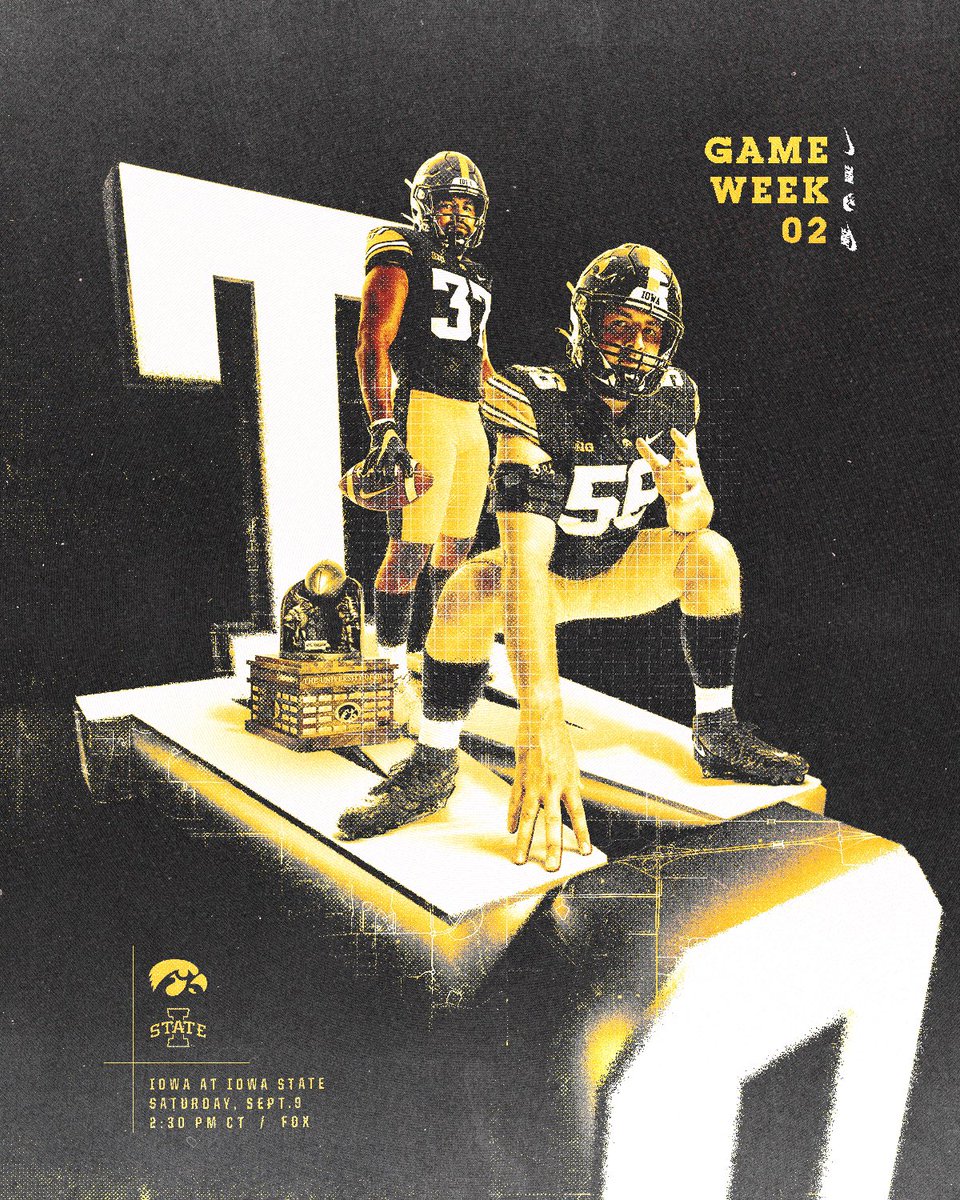 HawkeyeFootball's tweet photo. Week ✌️

#Hawkeyes https://t.co/CZ64YVQaCu