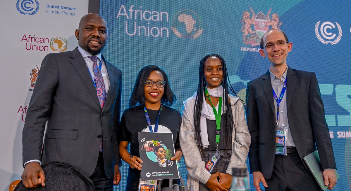 Great conclusion of #ACS Day 1 with #youth &amp; #women inclusion reiterated by our CS <a href="/TransportKE/">Ministry of Roads and Transport | Kenya</a>, Hon. Kipchumba Murkomen at the <a href="/AfClimateSummit/">Africa Climate Summit</a>. Honoured to present the Youth #Voices on #ClimateChange brief as we celebrate Kenya's e-mobility strides. <a href="/ONEinAfrica/">ONE in Africa</a> <a href="/_AfricanUnion/">African Union</a>