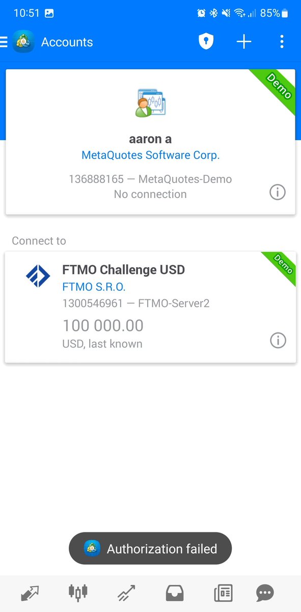 hanselhimself's tweet photo. Not sure why but I think MetaQuotes demo accounts only last a week, then I get kicked out after. Still keeping my progress but I started an FTMO trial for the last 13.2% profit target

If you're interested in seeing the account (view-only), I attached the login credentials below: https://t.co/82JRAL4hXz