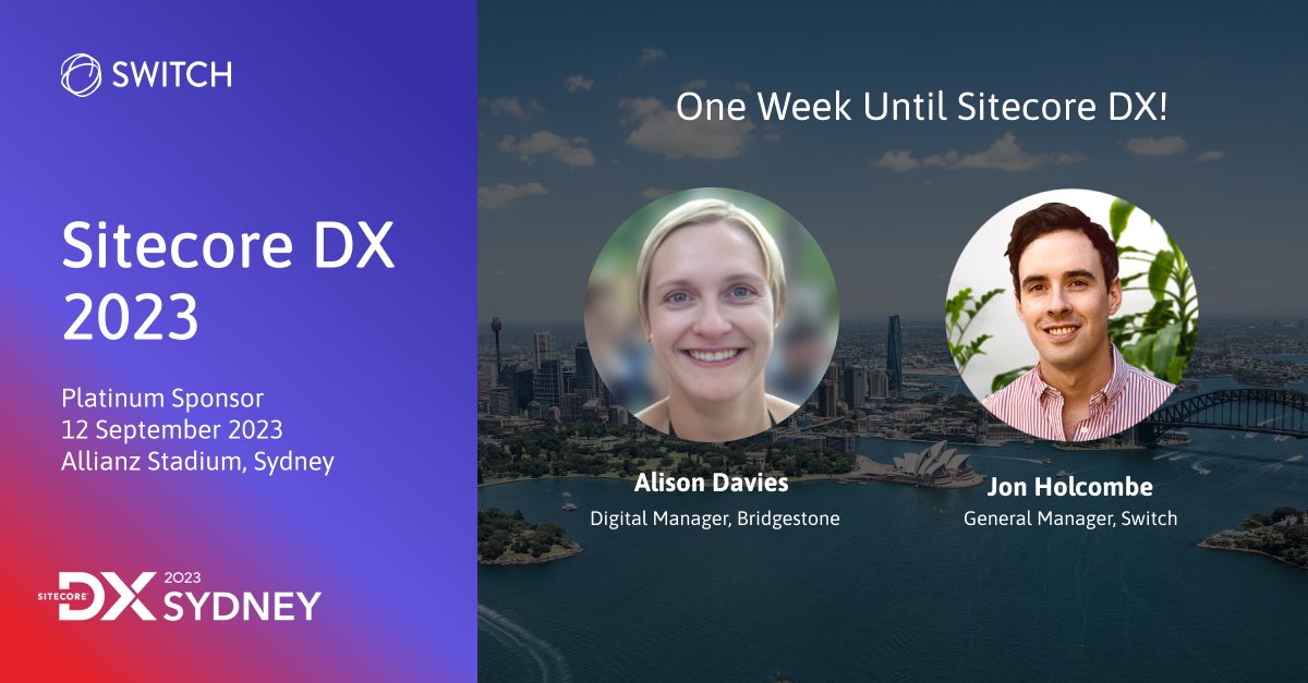 switchit's tweet photo. Only one week to go until #SitecoreDX Sydney! 

👉Check out the agenda here: https://t.co/3XtCCH2xvb

Don't miss out on this opportunity to learn from the best of the best! 💙

If you're attending, we look forward to seeing you there! https://t.co/pZLIA0E8aa