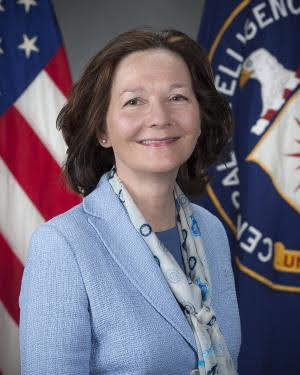 MACGYVER_RAMBO's tweet photo. @SukeySasnj LOOK AT MY PICS THEN THE 2 PEOPLE STANDING IN BETWEEN THE AMERICAN FLAG AND THE CIA FLAG THE FEMALE IS GINA CHERI HASPEL THE FIRST FEMALE DIRECTOR OF THE CIA (D/CIA) MY MOTHER NO LESS THE MALE WAS THE DEPUTY DIRECTOR OF THE CIA VAUGHN BISHOP UNDER MY MOTHER UNDER https://t.co/9Vj5121hXM