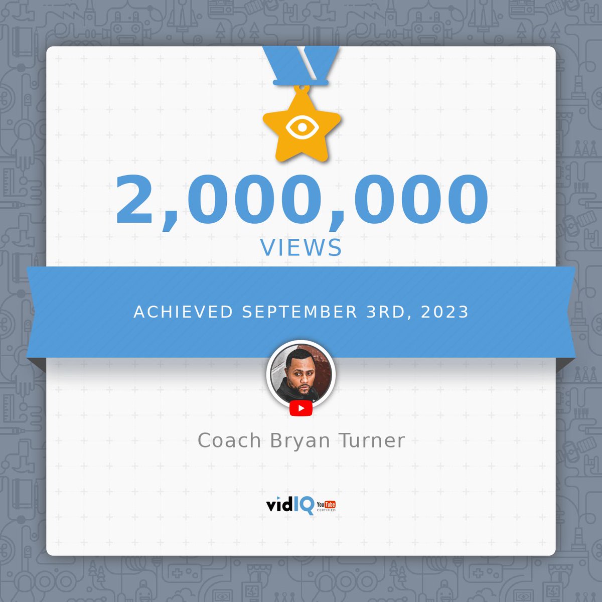 CoachBT_Turner's tweet photo. Huge milestone of 2 million views on my YouTube channel! Thanks for all the support, more content on the way! #2Milli #YouTube #SeatGeek โค๏ธ๐คฒ๐ฝ https://t.co/18T1lRuqVl