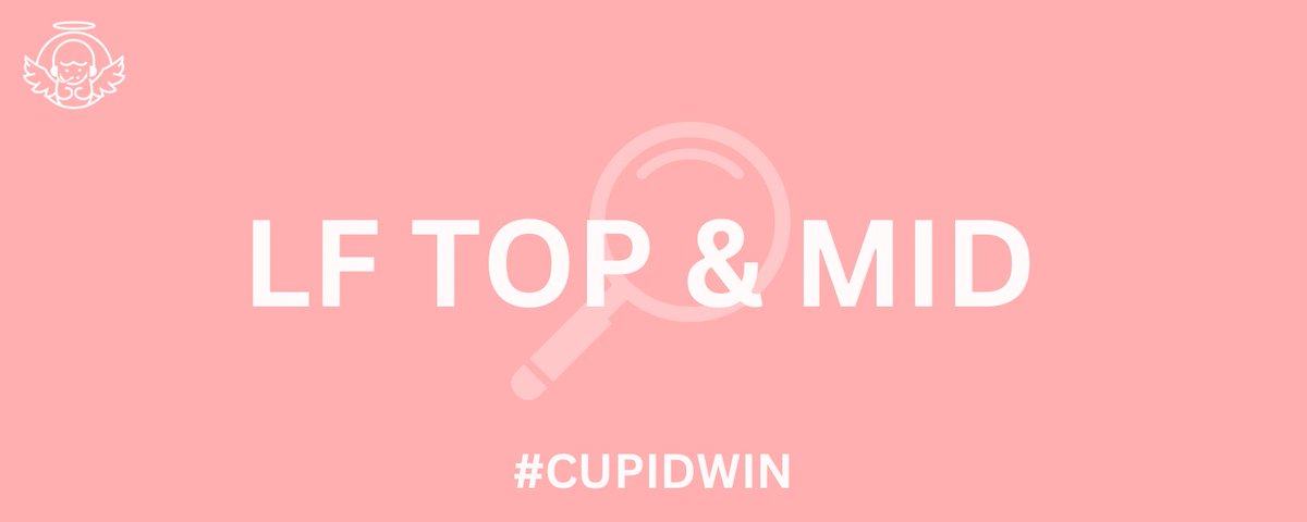 CupidEsports's tweet photo. 🔍 LF D2-Masters Players for the following roles:
💪: TOP
🧙♂️: MID
Get in Touch now!
*Retweets appreciated
#CUPIDWIN #LFTeam #lolesports #gaming #leagueoflegends https://t.co/faMMdt9XOw